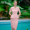 IWY/粉色西装套裙职业女裙套装西装裙夏季短袖美容院工作服CS1756-P 商品缩略图1