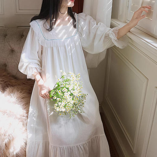 裁缝学苑AQ282法式蕾丝公主风长款睡裙纸样女装长袖睡衣家居服样板 商品图4