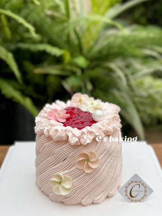 （标准4寸）唯美复古小花篮  忌廉蛋糕（默认自提，收费配送请联系客服） 商品图0