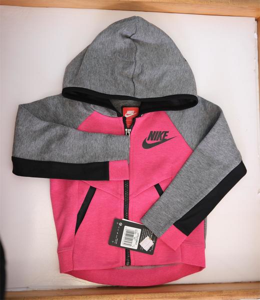 耐克-童衣类（秋）A7NIKE YA3女小童连帽开衫卫衣花纱玫 商品图0