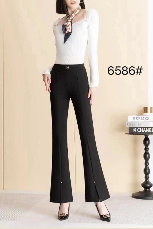 实体店269元！！新品女裤~品质款8886/6586紧纹真织高弹微喇裤-喜出 商品图2