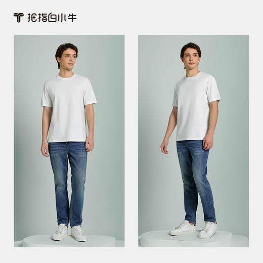 拇指白小牛男士直筒牛仔九分裤无限系列 商品图4