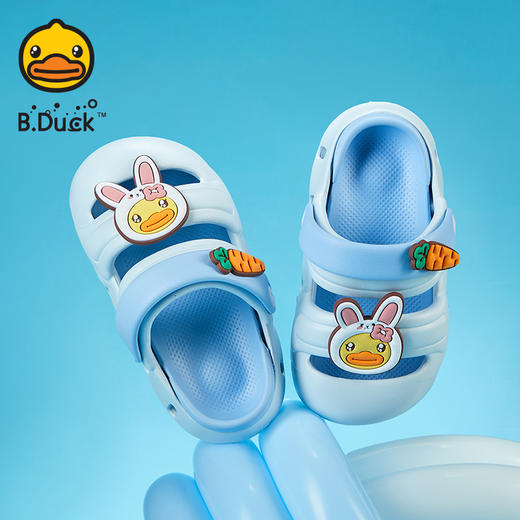B.Duck小黄鸭家居鞋四季洞洞鞋24-34 F1515928 商品图3