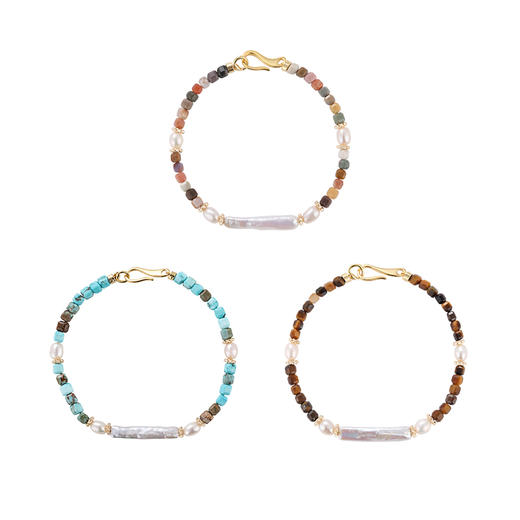 ELOANE GALLERY 落岸原创彩色半宝石天然珍珠手链小众设计串珠丨【本商品不支持使用优惠券】 商品图3