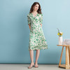 EITIE爱特爱夏季新款印花时尚气质V领显瘦连衣裙7407106 商品缩略图3