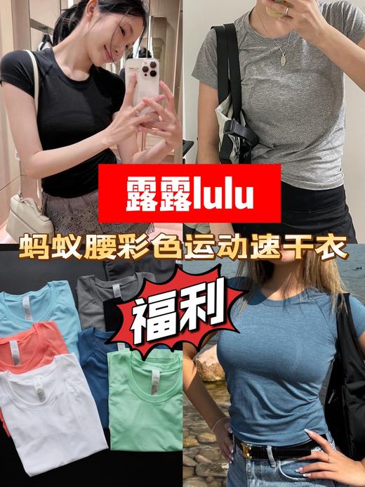 lu家蚂蚁腰彩色运动速干衣运动短袖 商品图0