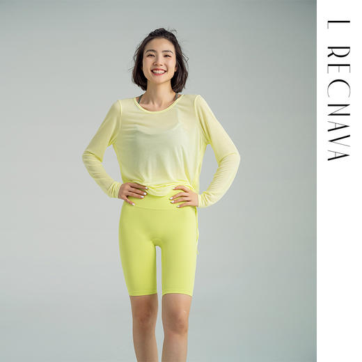 【莱赛尔天丝】侧抽绳圆领长袖上衣 背部镂空 排汗清爽防晒罩衫 商品图3