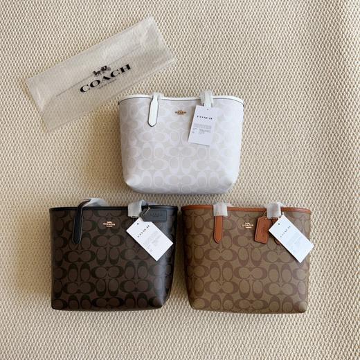 COA女包新款托特包经典老花双面购物袋通勤单肩菜篮子手提包 商品图1