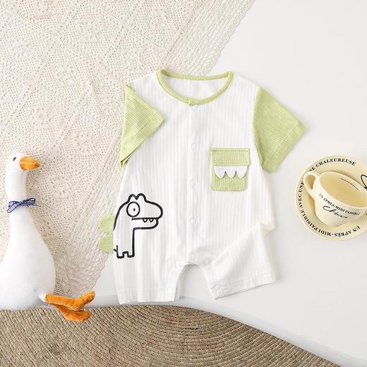 2024夏季新生儿男女宝宝薄款连体婴儿卡通短袖包屁衣哈衣 商品图1