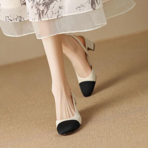 ZHR玛丽珍包头凉鞋女外穿小众性感法式小高跟凉鞋女2023新款夏季 商品图1