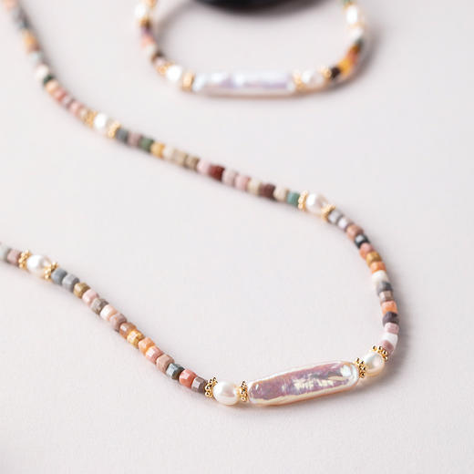 ELOANE GALLERY 落岸彩色半宝石天然珍珠项链锁骨链原创设计丨【本商品不支持使用优惠券】 商品图12