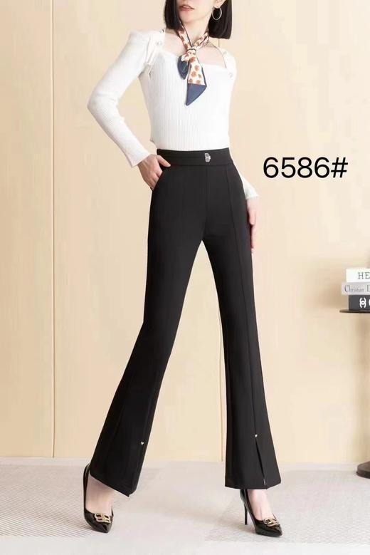 实体店269元！！新品女裤~品质款8886/6586紧纹真织高弹微喇裤-喜出 商品图1