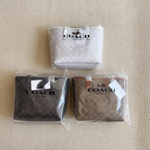 COA女包新款托特包经典老花双面购物袋通勤单肩菜篮子手提包 商品图5