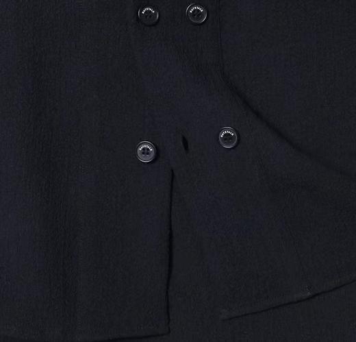 WZ70夏季新款双排纽扣男士衬衫时尚纯色休闲上衣复古宽松翻领短袖 商品图4