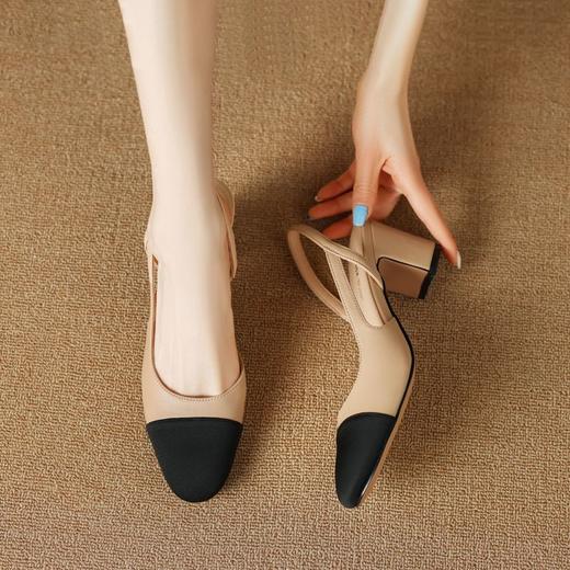 ZHR玛丽珍包头凉鞋女外穿小众性感法式小高跟凉鞋女2023新款夏季 商品图4