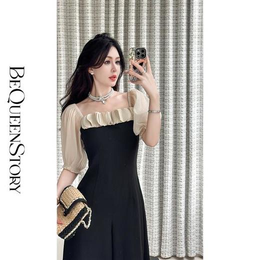 【大货捡漏，不退不换】  【风琴独奏】垂坠感透气捏褶木耳边设计舒适高腰连体裤 商品图4