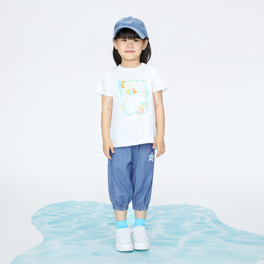 女童清凉T恤圆领短袖夏季新款安奈儿童装实体店同款XG421716 商品图3