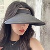 【轻盈透气凉爽！拉菲草空顶帽！】时尚旅行休闲度假草编拉菲草防晒帽，可折叠收纳，pv防晒层大帽檐显脸小，轻盈空顶透气凉爽！防晒防紫外线！女夏季编织草帽遮阳帽｜五一出游空旅行度假海边休闲散步运动防晒太阳帽 商品缩略图7
