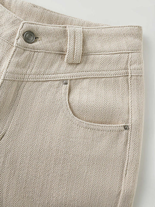 COCO ZONE2024春季休闲百搭100棉高腰直筒牛仔裤24C10017 商品图7