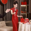 红色改良新中式新娘旗袍敬酒服礼仪礼服裙夏季GR5108 商品缩略图1