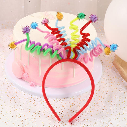 可爱毛球弹簧发箍 商品图0