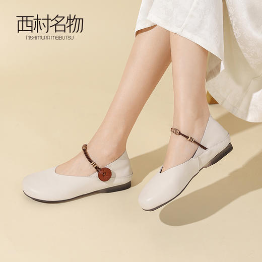 西村名物玛丽珍夏季配裙子新中式轻国风单鞋复古旗袍鞋女软底真皮 商品图3