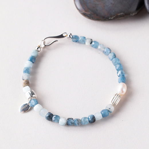 ELOANE GALLERY 落岸原创混彩蓝半宝石天然珍珠手链高级感小众设计丨【本商品不支持使用优惠券】 商品图5