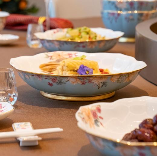 【彼达思】新年礼天青时代62头 8 人位餐具套装 高档陶瓷碗盘碟 结婚乔迁礼 商品图3