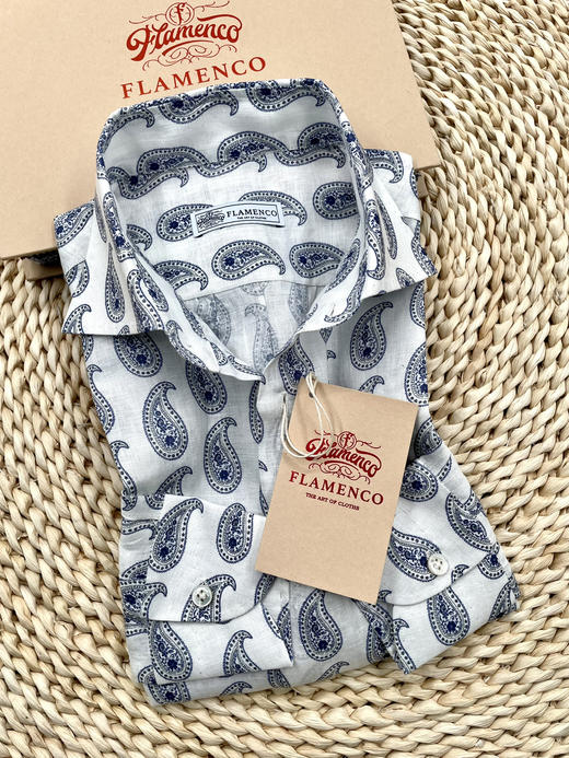 「2025爱好者直选52款」Flamenco 法国亚麻印花意式工艺衬衫 商品图5