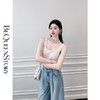 BeQueenStory【珍珠白巧】透气时尚手工缝珠百搭舒适天丝坑条背心 商品缩略图3