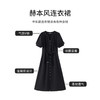 【商场同款】CJDJ517  “ 复古情怀小黑裙 ” 都市经典黑色收腰连衣裙 醋酸质地垂感 顺滑 吸湿透气 造型小灯笼袖，修饰大臂的线条 商品缩略图9