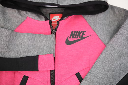 耐克-童衣类（秋）A7NIKE YA3女小童连帽开衫卫衣花纱玫 商品图1