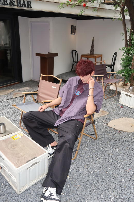 W429322174复古格子短袖衬衫 商品图5