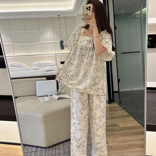 【MAD NONO牛奶肌韩系三件套】🎀好看好穿还凉快🌷出门拿快递能被要链接 ✅软棉棉材质，上手糯叽叽，很舒服，如同婴儿的触感，U字领显脖子长，版型宽松舒适，如同纸片人 商品图7