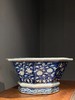 刷蓝地拔白刻花八方大盆，顺丰包邮 商品缩略图5