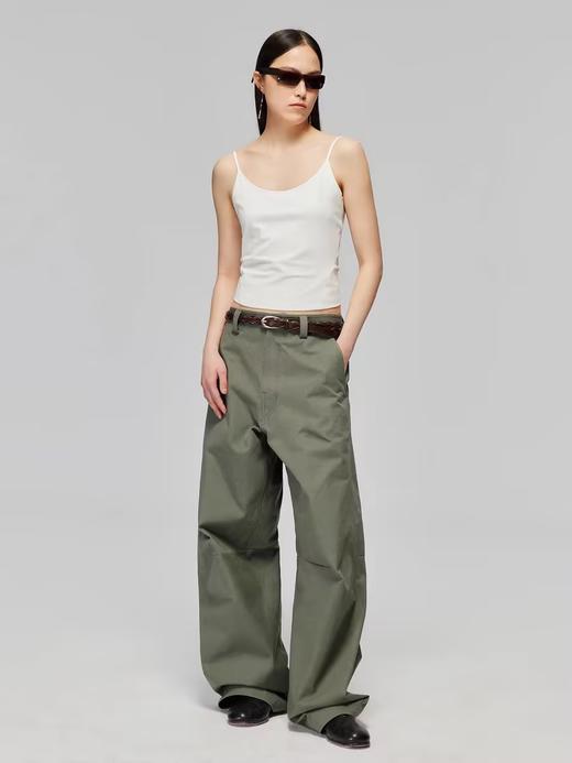 Simple Project/Y2426/混纺弹力针织深U领紧身短款吊带 商品图3