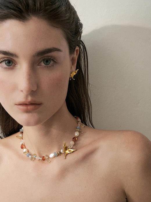 monSecret｜HB240102 蝶翼混珠项链【ELYSIA】 [ 银 _P / 金_G  ] 商品图2