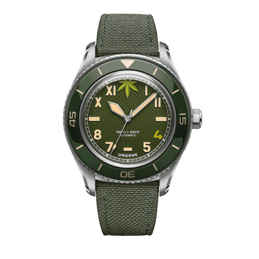 现货UNDONE加州面复古自动机械手表420夜光防水绿水鬼 商品图4