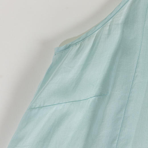 绽放旅行女装326朵/薄荷蓝真丝吊带裙桑蚕丝棉海边度假穿搭连衣裙 商品图2