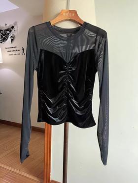 清货 好看的哦~5175网拼金丝绒小衫上衣-喜出