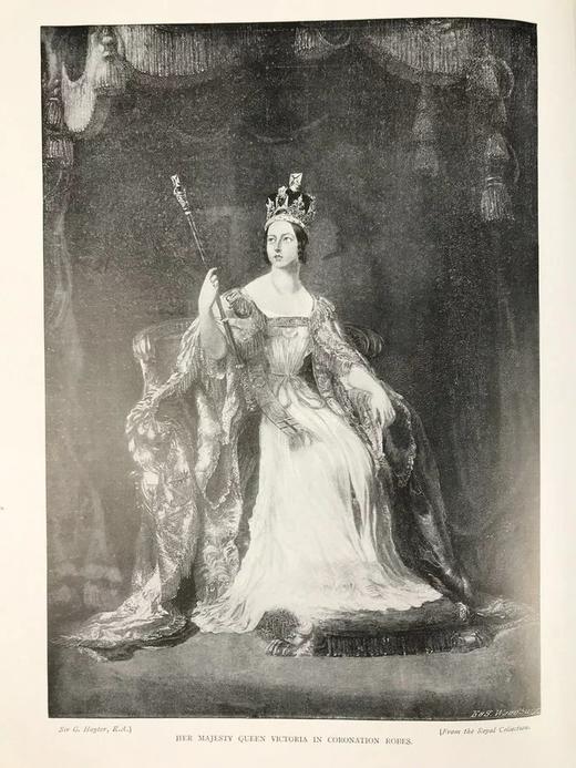 33.5*25.5cm！约1900年 维多利亚女王六十年 约400幅插图 真皮精装8开 商品图4