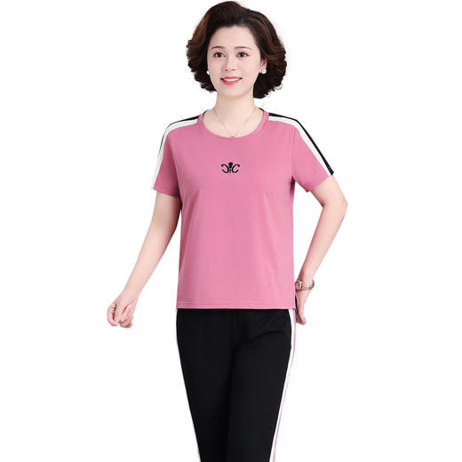 中年妈妈夏装运动服套装女洋气休闲两件套（货号 SP3109） 商品图4