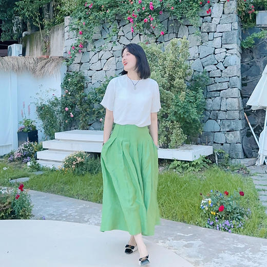 （老板私服改版）火桐hooton重磅亚麻赫本裙YT1032 商品图9