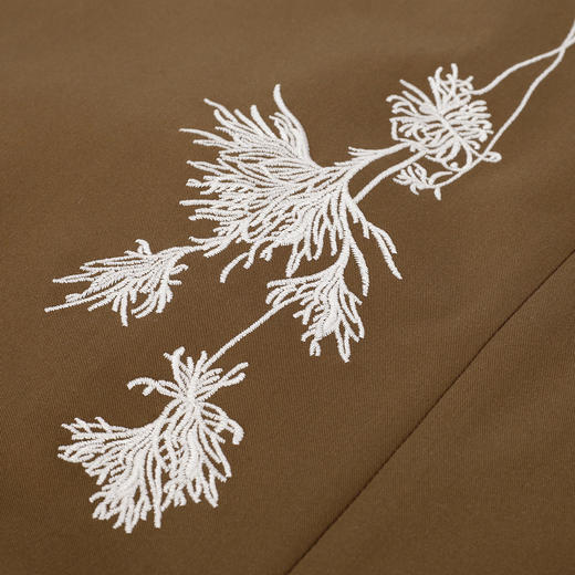 PF506斯尔丽2024新款侧开叉高级感高腰国风绣花优雅气质轻奢百搭半裙 商品图4