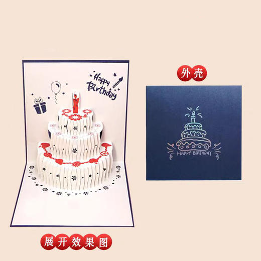 彩色蛋糕贺卡（仅随蛋糕一起配送） 商品图0