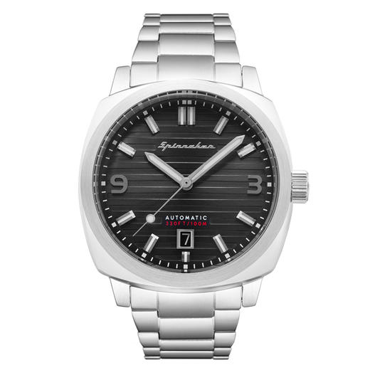 英国SPINNAKER三角帆HULL钢带自动机械手表复古夜光防水SP5073 商品图4