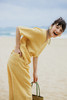 绽放绽放女装325朵/高端质感干洗亚麻旅游穿搭宽松T恤休闲裤套装 商品缩略图5