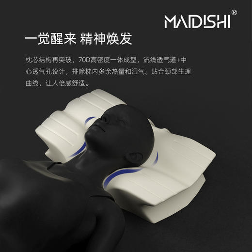 【双面曲线蝴蝶枕】记忆枕头新品护颈枕慢回弹记忆棉枕芯助睡眠记忆枕头枕头颈椎家用，缓解颈椎疲劳舒睡整晚 人体工学设计保护颈椎健康。ry 商品图1