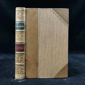含藏书票！1834年 塞缪尔·洛弗《爱尔兰传奇与故事集》 14幅版画插图 真皮精装36开
