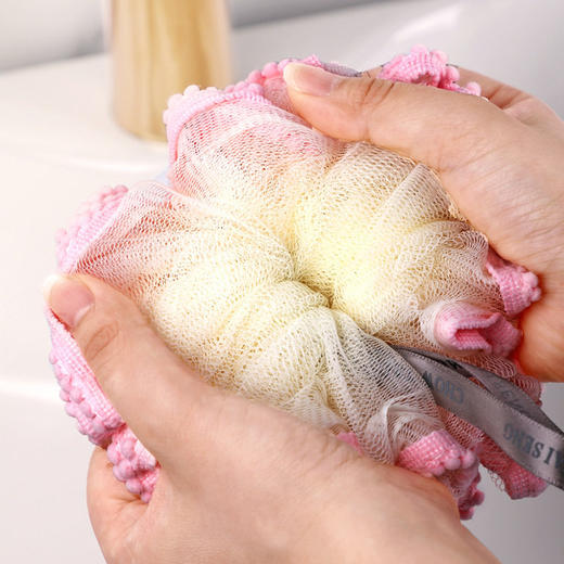 佐禧佑福大号洗澡沐浴球高档不散浴花球可爱搓澡起泡洗浴用女沐浴花洗澡巾 商品图4